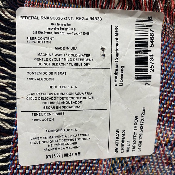 Hautman Tapestry Throw 2007 Red Cardinals Birds 4 Nature Scenes Fringe 51x68 - Picture 6 of 7